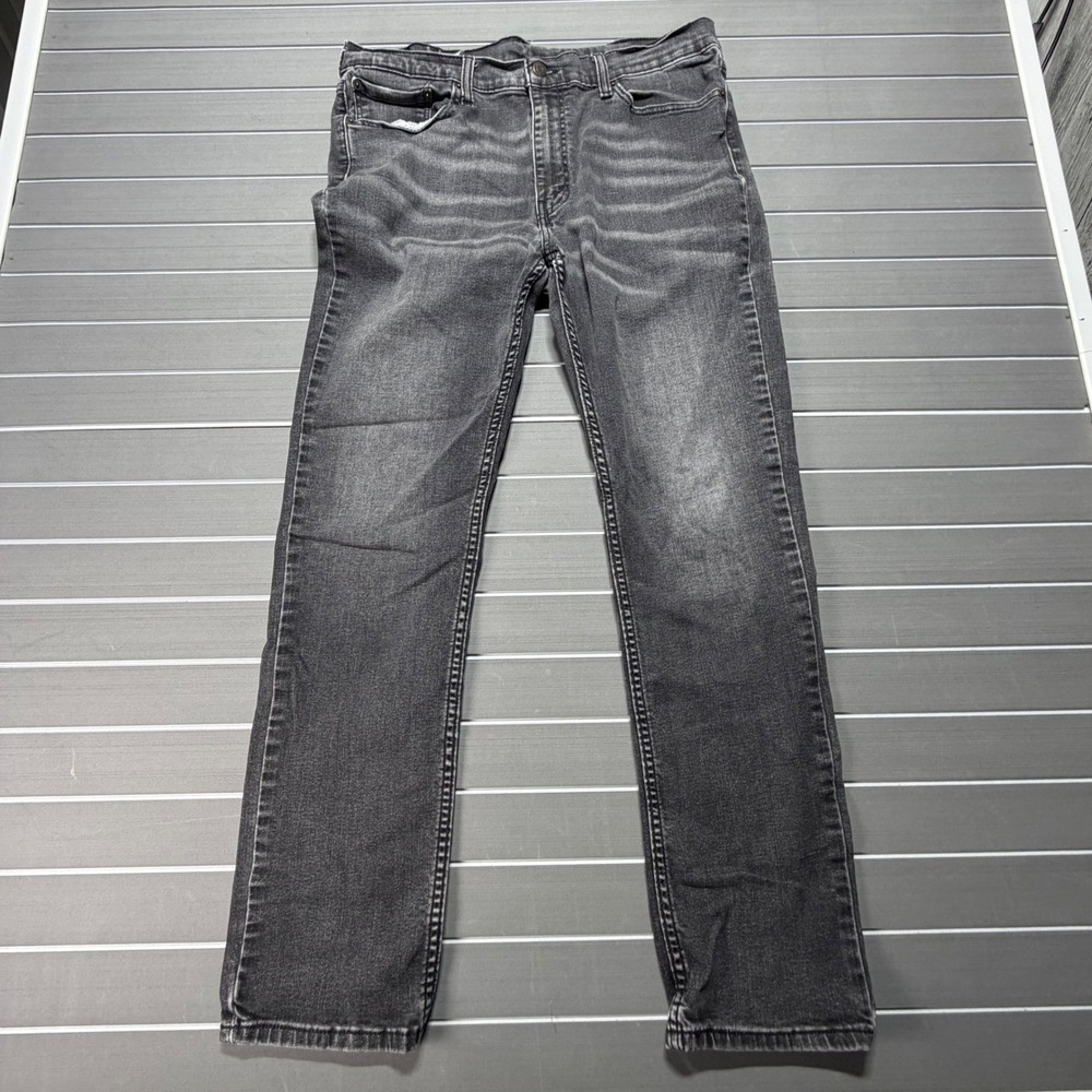 Levis 511 Slim Fit Jeans Mens 38x32 Faded Black WaterLess Denim 04511-3096